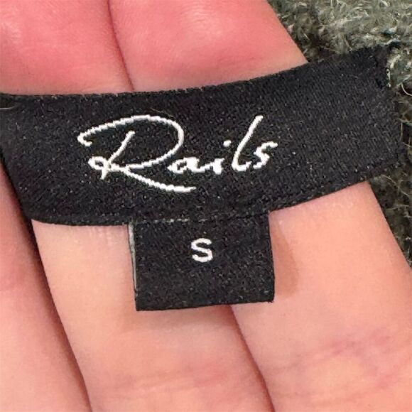 Rails Runi Green Camo Alpaca Wool Blend Cardigan Sweater Small Grunge Cozy - Picture 8 of 10